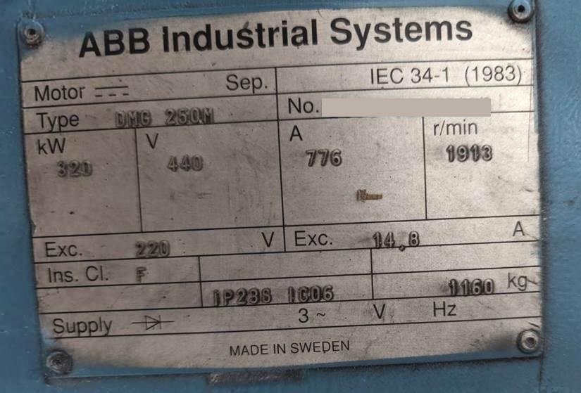 【中古】ABB製モーターの詳細画像|1枚目