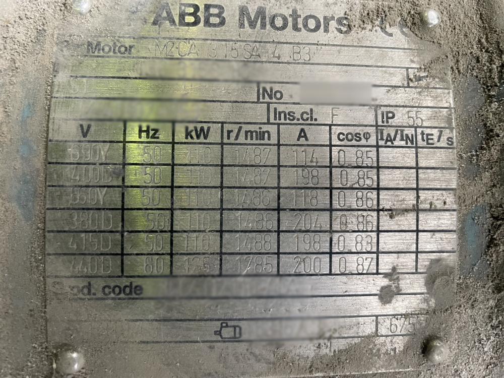 【中古】ABB製モーターの詳細画像|1枚目